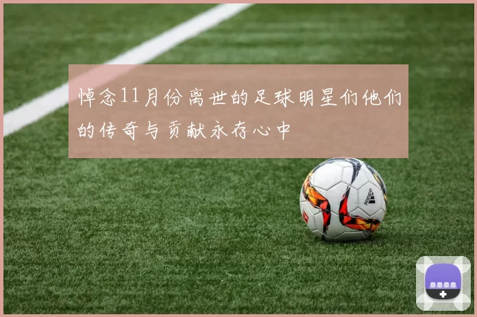 悼念11月份离世的足球明星们他们的传奇与贡献永存心中